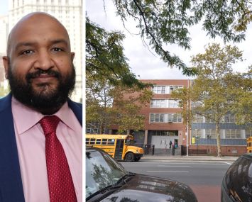 New York City Department of Housing and Preservation Development Acting Commissioner Ahmed Tigani and 413 East 120th Street.