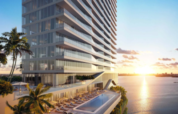Rendering of Hazelton Capital Group's 40-story, ultra-luxury condominium tower in Downtown Miami.