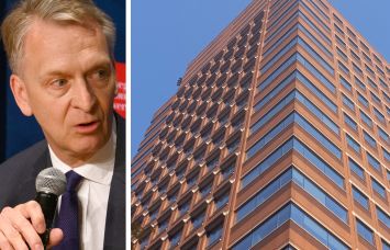 Brookfield CEO Bruce Flatt and 115 Myrtle Avenue, Brooklyn.