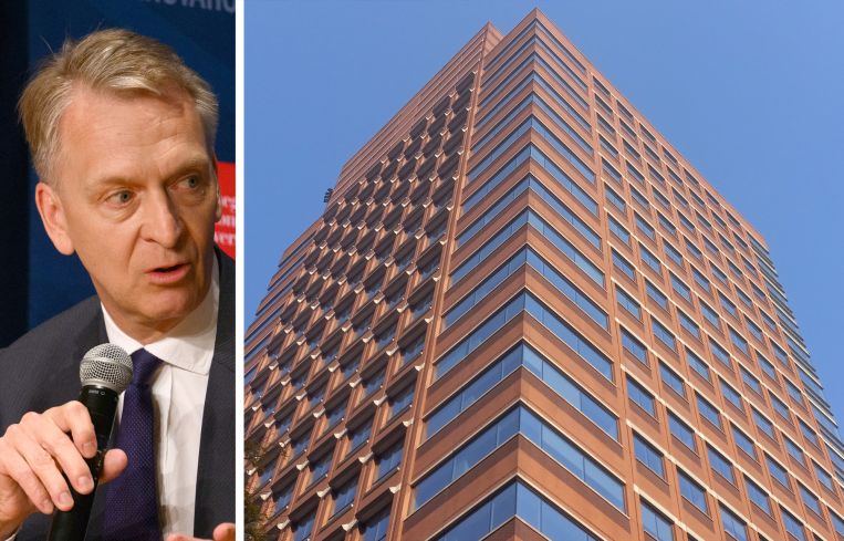 Brookfield CEO Bruce Flatt and 115 Myrtle Avenue, Brooklyn.
