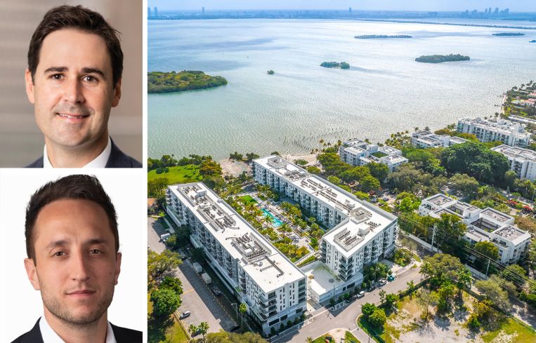 Nuveen's Chad Phillips (top), Asia Capital Real Estate's Daniel Jacobs (bottom), and Adela at MiMo Bay, Miami.