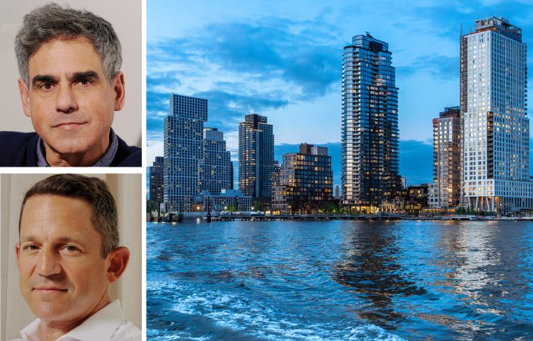 David Dishy of LXMD (top), Matt Schwartz, Co-CEO of The Domain Companies (bottom), and the Greenpoint, Brooklyn, waterfront.