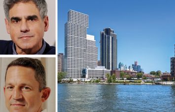 David Dishy of LXMD (top), Matt Schwartz, Co-CEO of The Domain Companies (bottom), and the Greenpoint, Brooklyn, waterfront.
