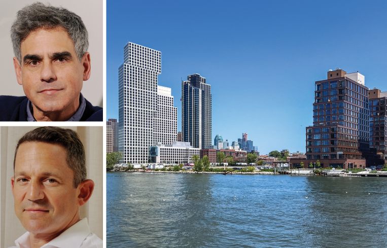 David Dishy of LXMD (top), Matt Schwartz, Co-CEO of The Domain Companies (bottom), and the Greenpoint, Brooklyn, waterfront.
