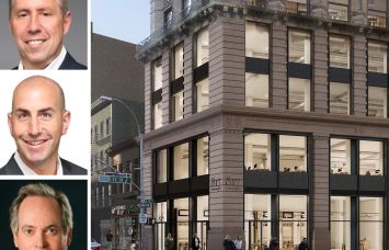 Newmark's David Falk (top) and Jason Greenstein (center), Taconic Partners's Paul Pariser (bottom) and 817 Broadway.