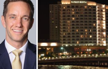 Henry Bott, presidnet Swire Properties USA, and the Mandarin Oriental Hotel on Brickell Key, Miami.