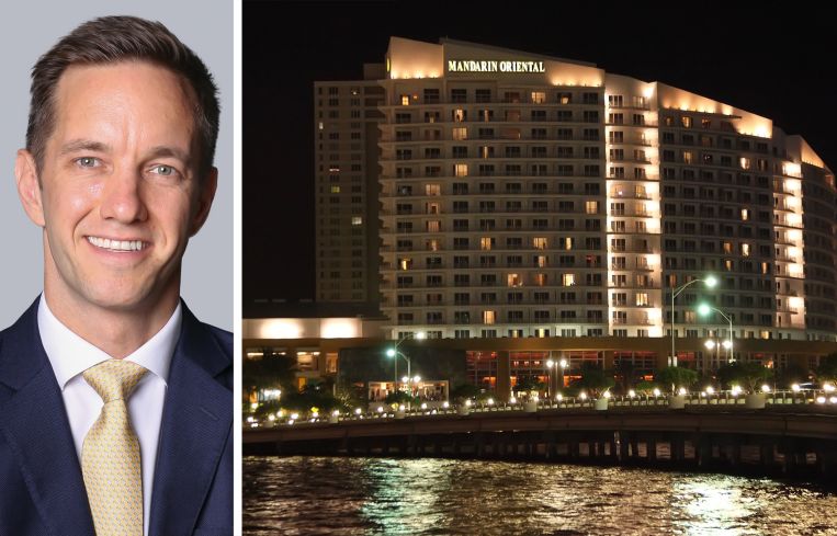 Henry Bott, presidnet Swire Properties USA, and the Mandarin Oriental Hotel on Brickell Key, Miami.
