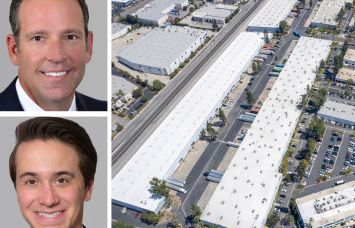 Cushman & Wakefield's Jeff Chiate (top) and Matt Leupold (bottom), and The Concourse in the City of Industry, Calif.
