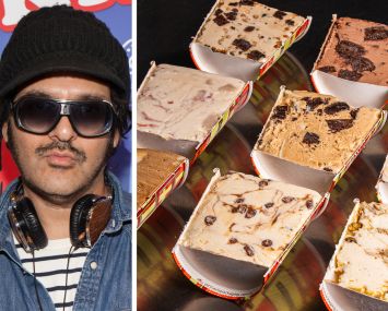 Artist Jeremyville and pints from Gelato Messina.