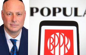 Augenbaum Realty's Josh Augenbaum and the Popular Bank logo.