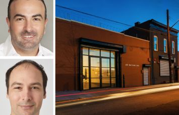 Current Real Estate Advisors's Michael Segerman (top) and Thomas Mahl (bottom) and 135 Imlay Street, Brooklyn.