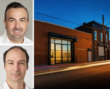 Current Real Estate Advisors's Michael Segerman (top) and Thomas Mahl (bottom) and 135 Imlay Street, Brooklyn.