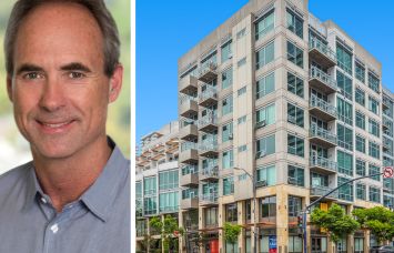 Lowe co-CEO Mike Lowe and Tenth & G Apartments, San Diego.