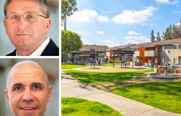 The Mogharebi Group's Mike Marcu (top) and Otto Ozen (bottom), and Pacific Trails Apartments in Covina, Calif.