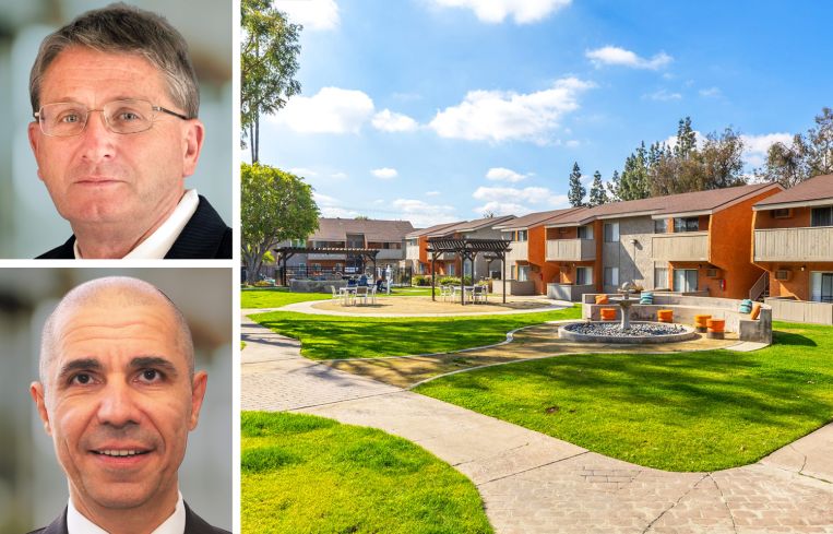 The Mogharebi Group's Mike Marcu (top) and Otto Ozen (bottom), and Pacific Trails Apartments in Covina, Calif.