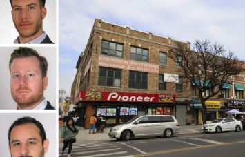 KSR's Miles Sabbagh (top), Marc Sitt (center), and Nathan Aballi (bottom), and 250 Willis Avenue, The Bronx.