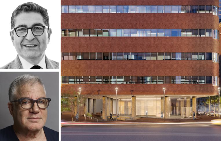 MetroLoft's Nathan Berman, Quantum Pacific Group's Idan Ofer, and a rendering of 767 Third Avenue.