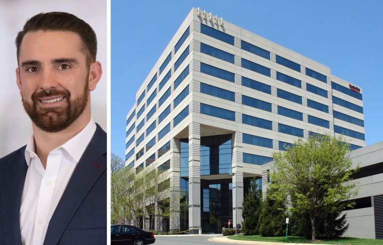 Savills' Nick DiChiara and 2600 Park Tower Drive, Merrifield, Va.