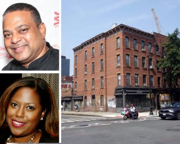 Lolo’s Seafood Shack owners Raymond Mohan (top) and Leticia Young-Mohan (bottom) and 570 Vanderbilt Avenue, Brooklyn.