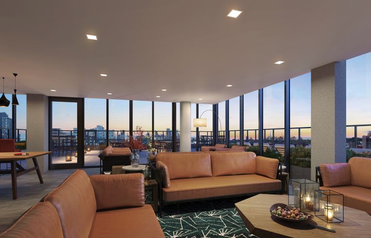 Residents will have access to amenities including coworking spaces and communal dining areas.