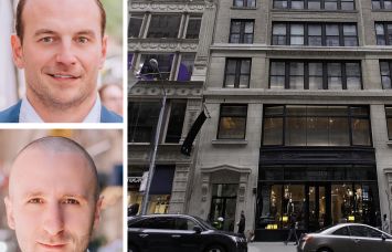 Platinum Commercial's Steven Evans (top) and Emre Bozkurt (bottom) and 101 Fifth Avenue.
