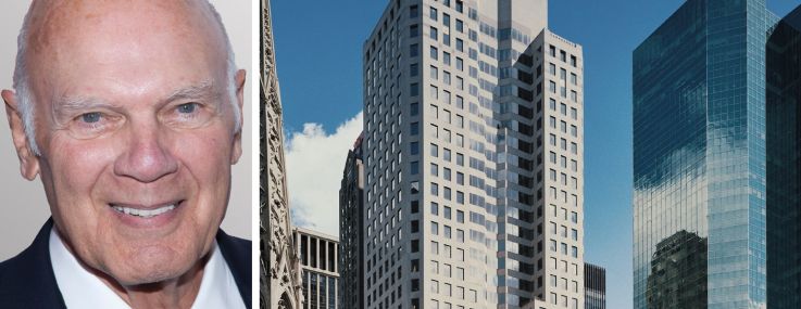 Vornado Realty CEO Steven Roth and 623 Fifth Avenue.