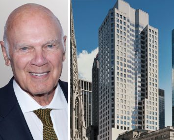 Vornado Realty CEO Steven Roth and 623 Fifth Avenue.