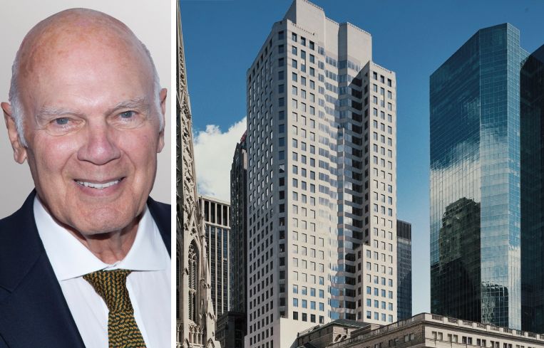 Vornado Realty CEO Steven Roth and 623 Fifth Avenue.