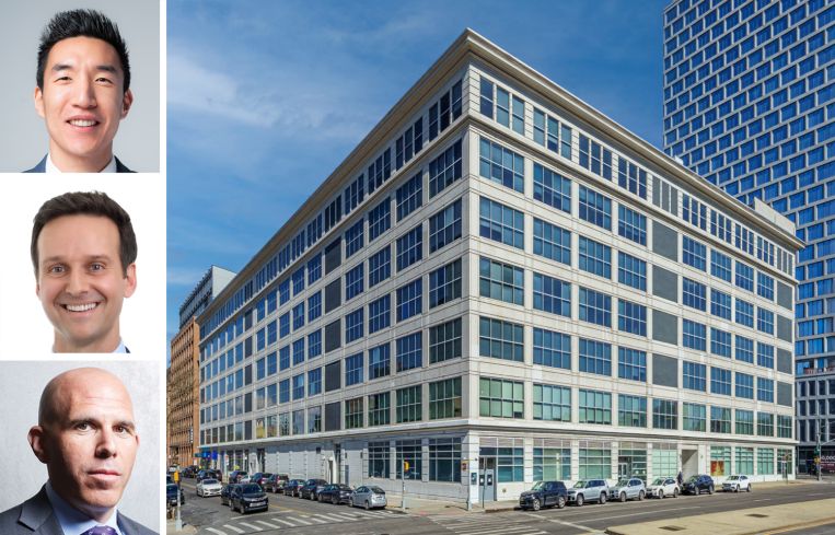 Cross Ocean Partners's Terence Kim (top), Lincoln Property Company's Jared Toothman (center) RXR's Scott Rechler (bottom), and 470 Clermont Avenue, Brooklyn.
