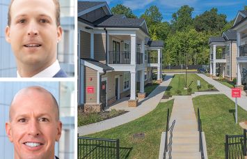 PGIM Real Estate's Thomas Pollock (top) and Lee McNeer (bottom), and 140 Abberly Drive, Stafford, Va.