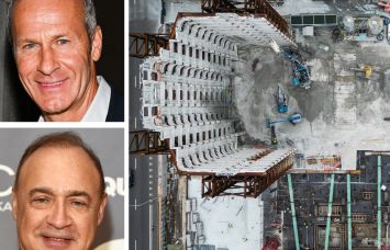 Vlad Doronin (top), Len Blavatnik (bottom), and construction on Aman Residences, Miami Beach.