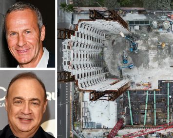 Vlad Doronin (top), Len Blavatnik (bottom), and construction on Aman Residences, Miami Beach.
