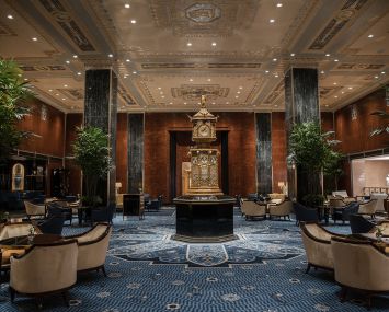 Peacock Alley in the recently renovated Waldorf Astoria New York.