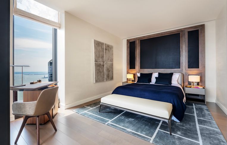 Bedrooms at 125 Greenwich are spacious with a lot of storage space.