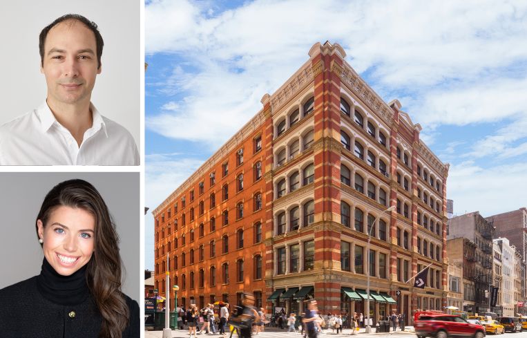 100 Crosby St. NYC, NY. Thomas Mahl of Current Real Estate Advisors; Neith Stone of GFP Real Estate.
