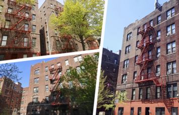 1245 Findlay Avenue (top left), 1097 Walton Avenue (bottom left), and 1177 Walton Avenue (right), the Bronx.