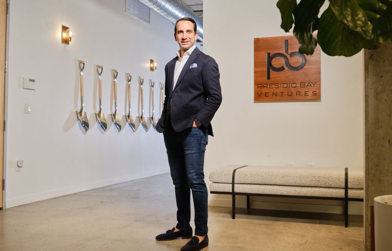 Cyrus Sanandajal at Presidio Bay Ventures's San Francisco office.