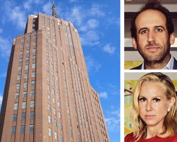 32 Avenue of the Americas and Michael Rudin (top) and Samantha Rudin Earls of Rudin Management.
