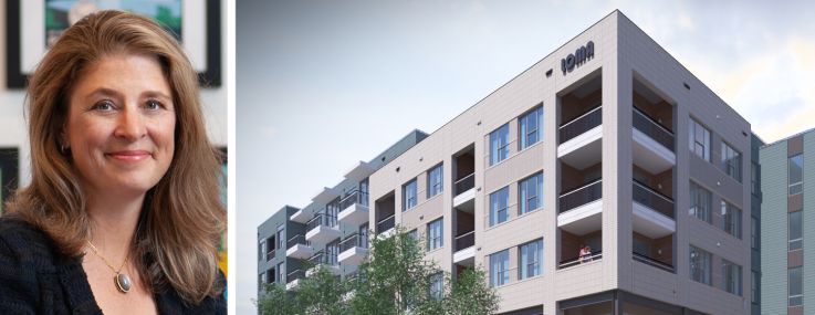 MSquared's Alicia Glen and a rendering of Loma in Dallas, Texas.