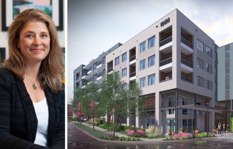 MSquared's Alicia Glen and a rendering of Loma in Dallas, Texas.
