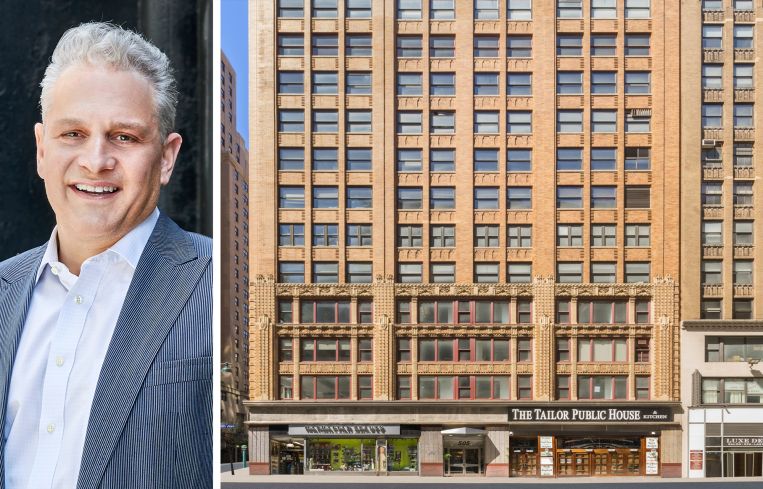 GFP Real Estate's Allen Gurevich and 505 Eighth Avenue.