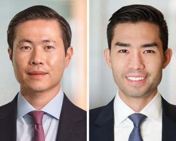 Beach Point Capital's Andrew Chen (left) and Shin Bowers.