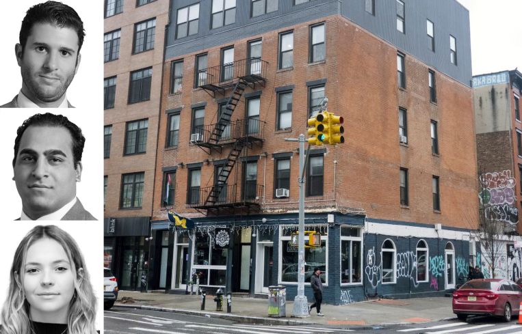Newmark's Andrew Stern (top), Ravi Idnani (center), and Julia Singer (bottom), and 94 Avenue A.