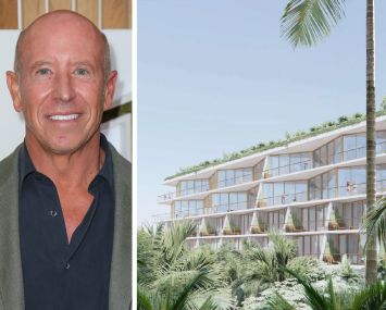 Barry Sternlicht, chairman and CEO of Starwood Capital, and a rendering of the proposed expansion of Standard Hotel in Miami Beach, Fla.