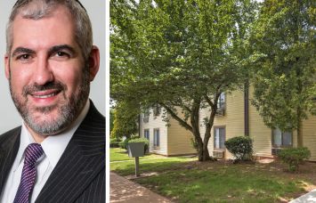 Meridian Capital's David Cohen and the Treetops Apartments in Highland Park, N.J.