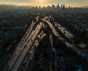 An aerial photo of Downtown L.A.