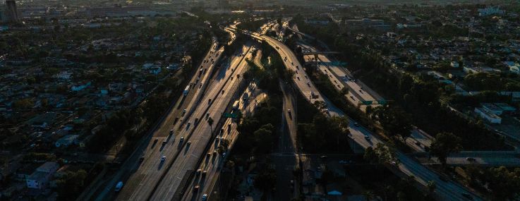 An aerial photo of Downtown L.A.