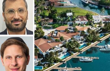 Meridian Capital Group's Eli Finkel (top) and Rael Gervis, and 1000 NW 72nd Street.