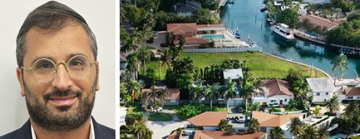 Meridian Capital Group's Eli Finkel (top) and Rael Gervis, and 1000 NW 72nd Street.