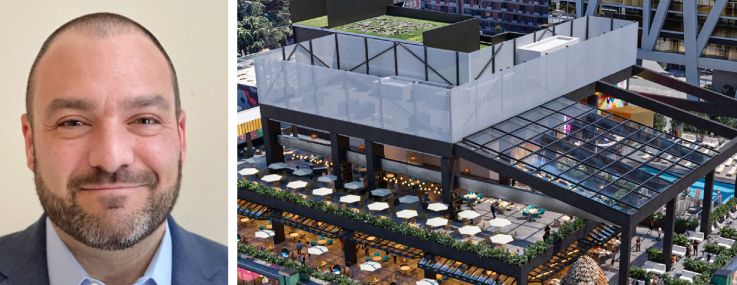 Lorimer Capital's Evan Bell (top), Parallell CRE's Richard Sutton (bottom), and a rendering of 29 Wythe Avenue, Brooklyn.